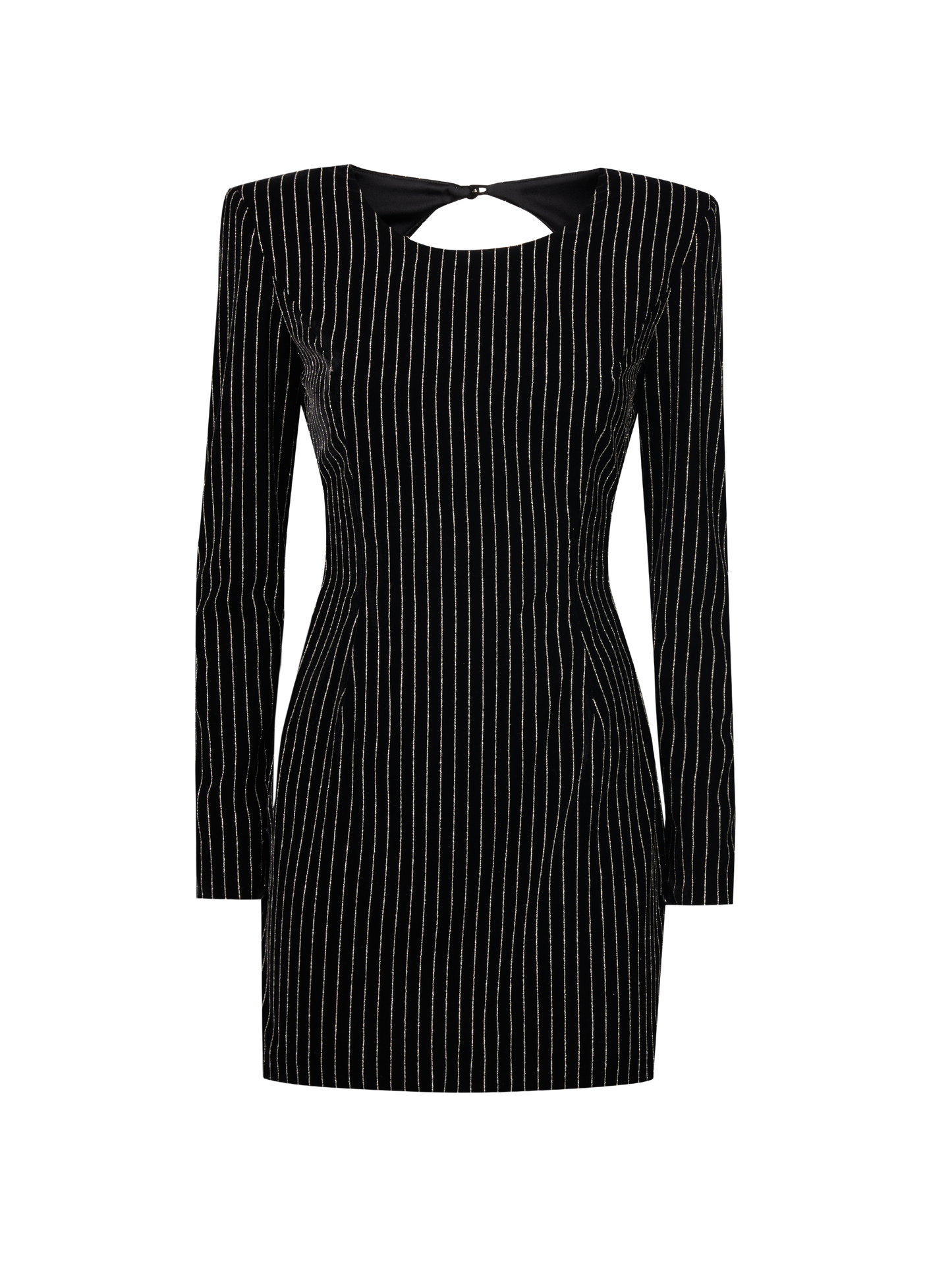 MINI DRESS IN PINSTRIPE VELVET