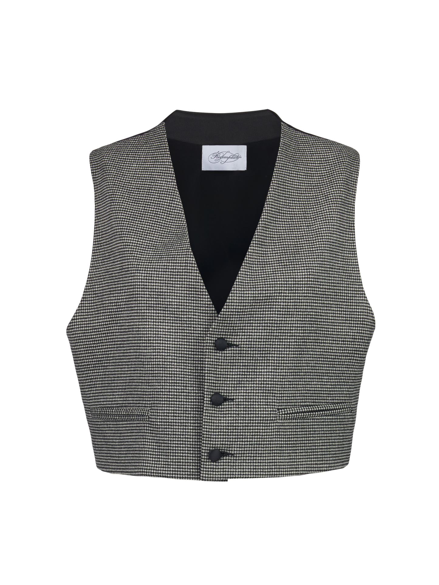 HOUNDSTOOTH WOOL WAISTCOAT