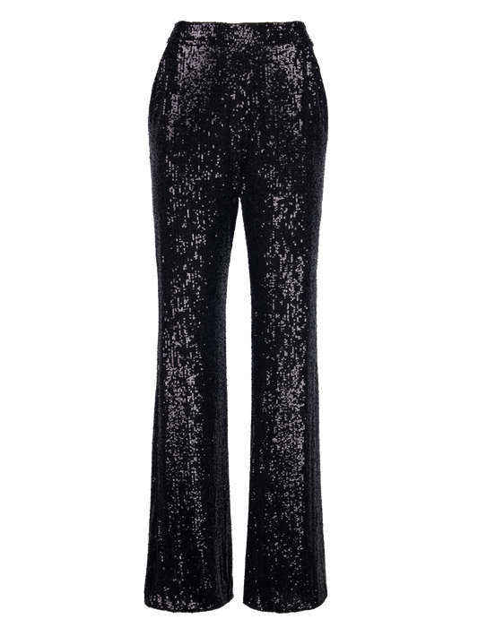 SEQUINS FLARE TROUSERS