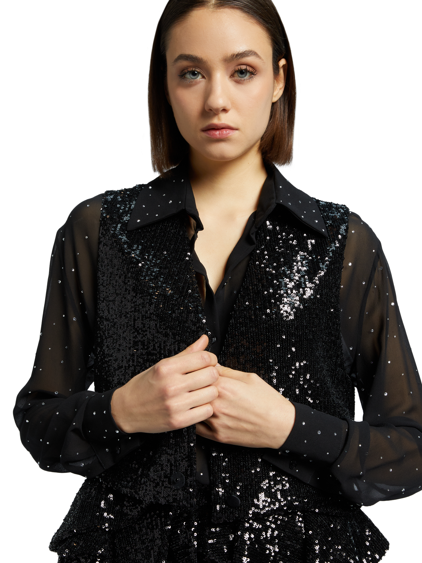 SEQUINS WAISTCOAT